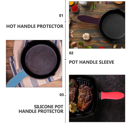 Funda De Silicona Con Mango Caliente, 5 Unidades, Funda Anti