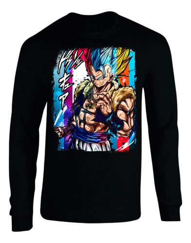 Camiseta Goku Ssj Blue Manga Larga Camibuso Sueter Geek