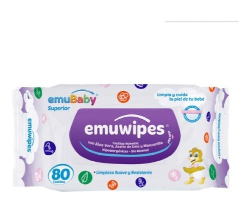 Toallitas Humedas Emuwipes Superior Sin Tapa 160 X 4