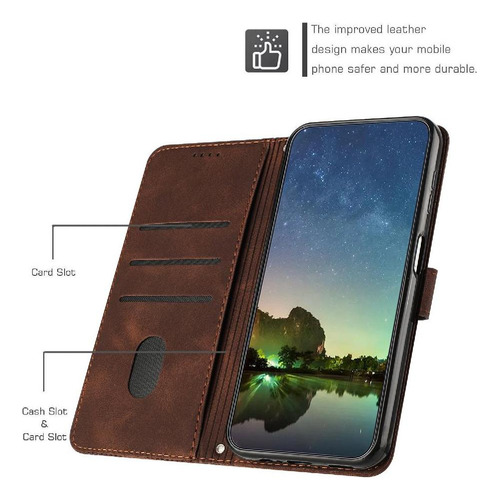 ;= Funda Abatible Para Oppo Reno 13f 5g Kickstand Pu Tarjeta