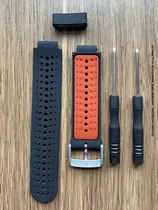 Comprar Pulseira Para Garmin 235 735xt + 2 Presilha Borracha Extras Cor Preta \u002F Vermelha