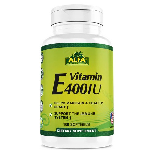 Vitamina E 400iu 100 Capsulas Alfa Vitamins
