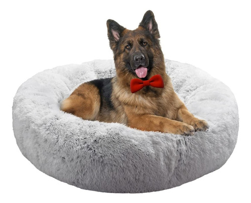 Cama De Lujo Mullida Para Mascotas Calmante Donut Cuddl...