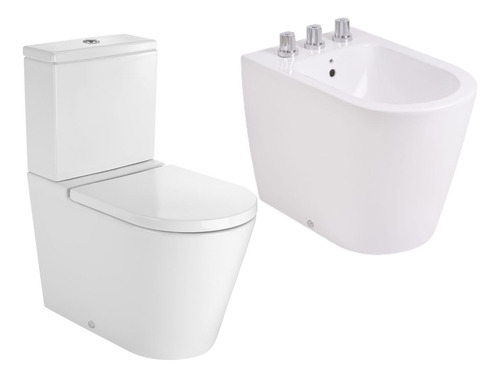 Combo Sanitarios Roca Inspira Rimless Inod+moch+bidet 3a 