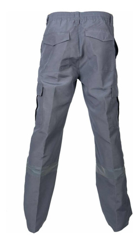 Pantalón Gabardina Trabajo Interior De Polar Gris Talla 50