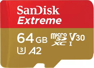 Memoria Micro Sd 64gb Sandisk Extreme U3 V30 A2 4k 170mb/s