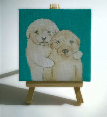 Cuadro Meme Pintura Par De Perritos Dice Mi Amigo Que