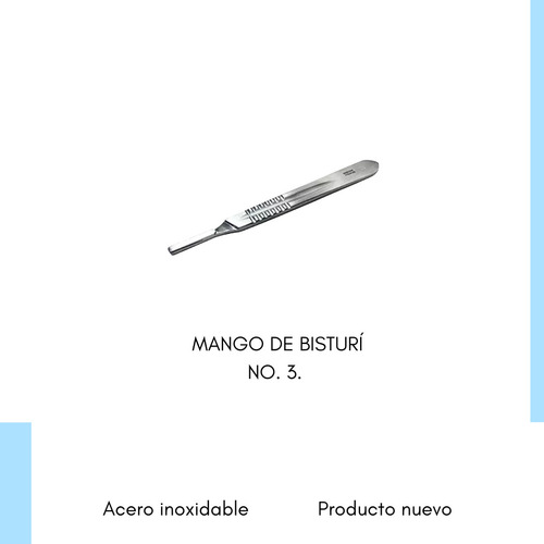 Mango Para Bisturí - Acero Inoxidable