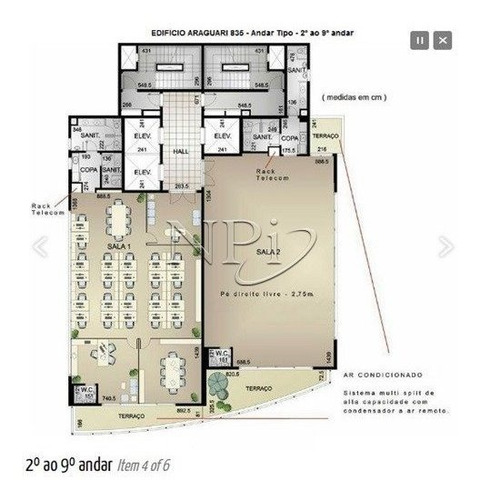 Imagem 11 de 15 de Edificio Araguari 835 Aluguel - Sala Comercial Em Moema | Npi Imoveis - L-7179
