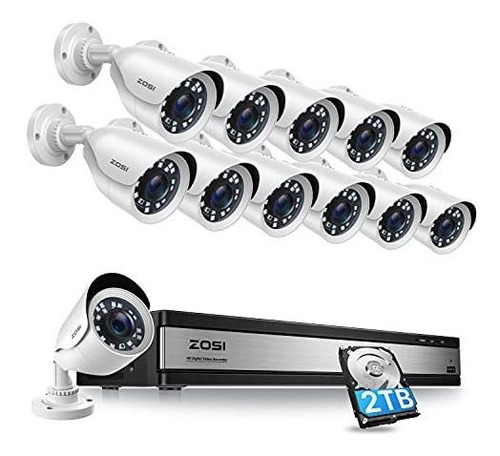 Zosi H.265+ 1080p 16 Channel Security Camera System, Kyrno