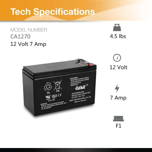 Casil 12v 7ah: Bateria Recargable De Alta Calidad