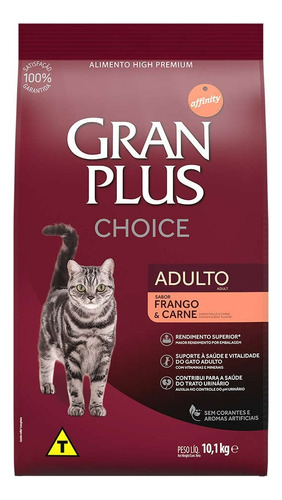 Ração Gatos Adultos Granplus Choice Frango E Carne 10,1kg