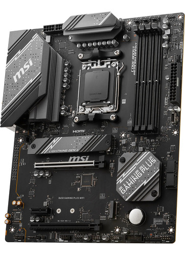 Msi B650 Gaming Plus - Placa Base Wifi Para Juegos (amd Am5, Atx, Ddr5, Pcie 4.0, M.2, Sata 6gb/s, Usb 3.2 Gen 2, Hdmi/dp, Wi-fi 6e, Bluetooth 5.3, Procesadores De Computadora Amd Ryzen 7000)