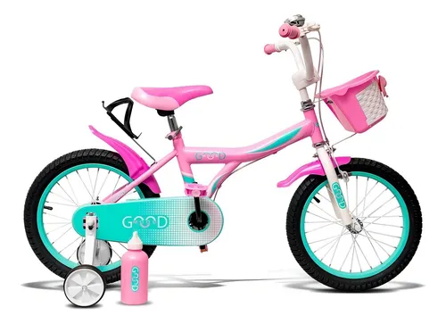 Bicicleta Urbana Infantil Good Mood Tiffany R16 Rosa Aço Carbono