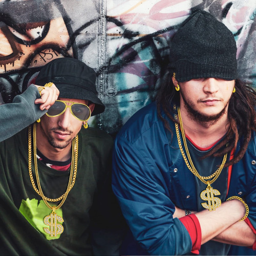 Kit Disfraz Hip Hop 80/90s Hombre,accesorios Rapero Cadena