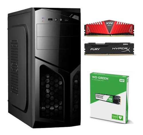Pc Gamer A8 9600 Apu R7 8gb Ddr4 - Ssd Wd Green M.2 240gb