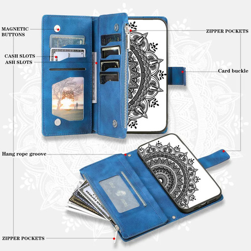 A Funda De Piel Tipo Cartera Con Estampado De Bandolera