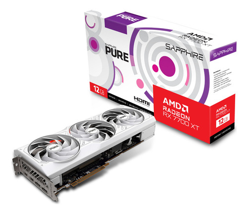 Placa de vídeo AMD Sapphire Pure Rx 7700 Xt 12gb Oc 11335-03-20G