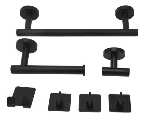 Juego De Toalleros De Acero Inoxidable Para Baño, 7 Piezas,
