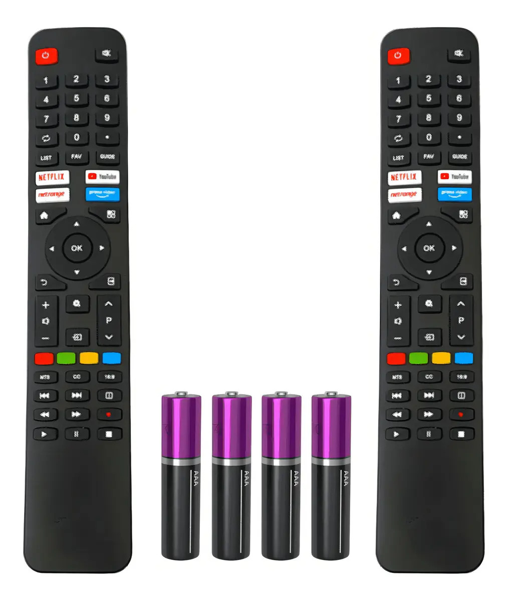 Kit 2 Controles Remotos Lelong para Smart TV Vizzion LE43DF20 LE50UHD
