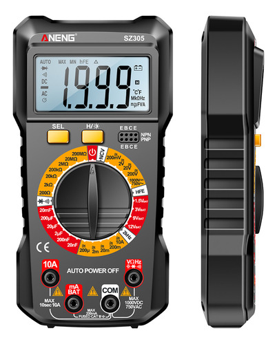 Multímetros De Frecuencia De Condensador Sz305 Aneng Hfe
