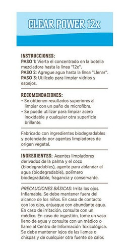 Co Bienestar - Limpiador Para Vidrios Clear Power 12x