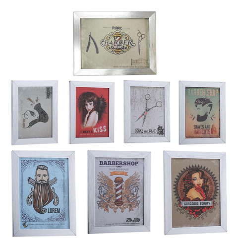 7x Cartel De Pared Decoración Para Hogar Pintura Marco