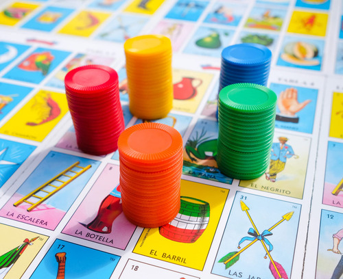 Kit De Juego De Bingo Mexicano, Juego De Bingo Mexicano Para 20 Jugadores, Incluye 1 Mazo De Cartas Y Tableros, Con 100 Fichas De Bingo, Para Toda La Familia, Ideal Para Aprender Español