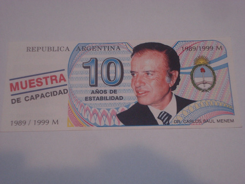 Billete De Menem (años 90)