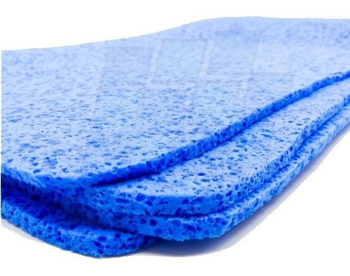 Imagen 2 de 5 de Paño Trapo Esponja Secado Lavado Alta Calidad 55x36 Azul