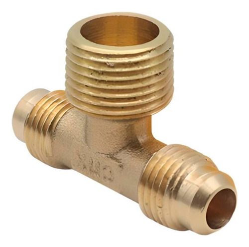 2 Pzs Tee Terminal De Laton 3/8 X 3/8 Para Tanque De Gas