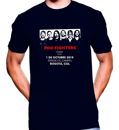 Camiseta Premium Dtg Rock Estampada Foo Fighters Concierto