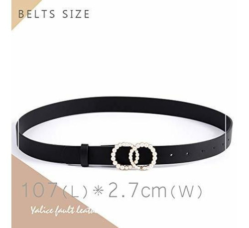 Yalice Women Leather Belts With Double O-rring Buc Correas 