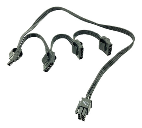 Cable Adaptador Pcie 6 Pin Macho A Molex 4 Pin Fuente Poder