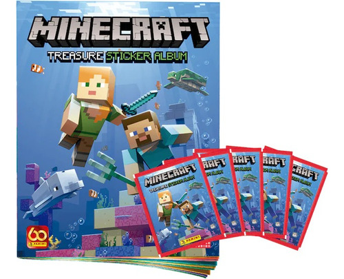 Álbum Minecraft Treasure Sticker + 25 Sobres