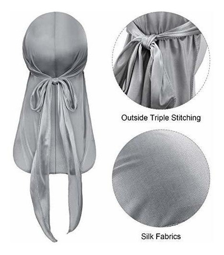 Gorras Satinior Durag De Seda Satinada Para Niños Con Correa