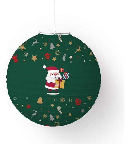 6 Linternas De Papel Para Decoración Navideña, Barbilla Redo