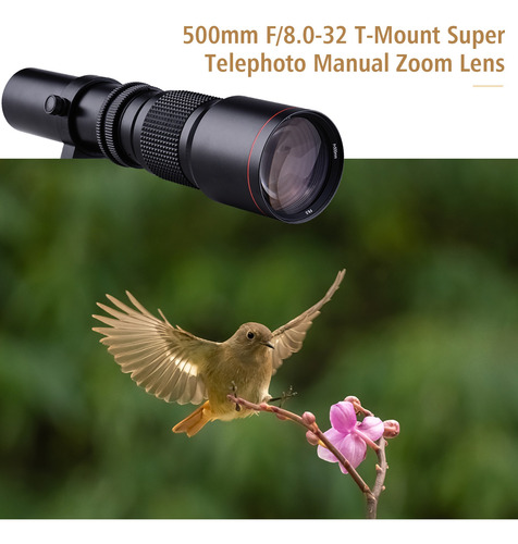 500mm F/8.0-32 Multi Coated Super Telephoto Lens Manual Zoom