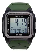 Comprar Relógio Atlantis Digital Com Luz Alarme Data Resistente Água