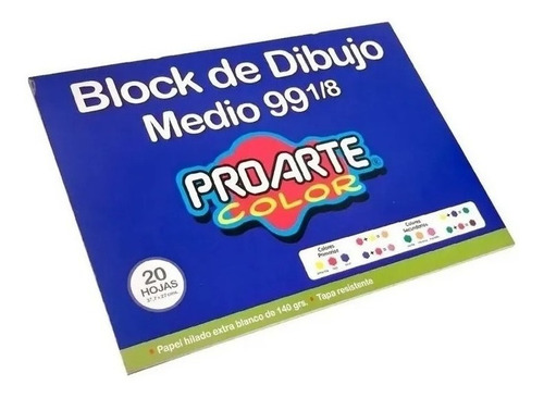 Pack X 3 Block De Dibujo Medio 99 1/8 Proarte Color