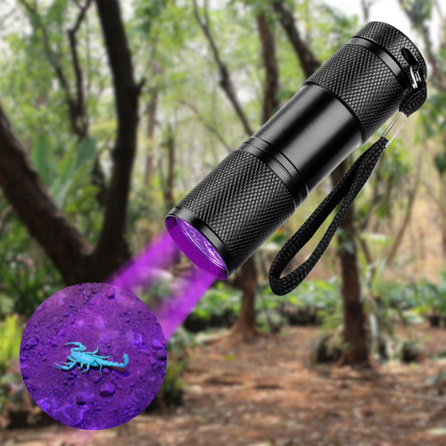 5 Linternas Luz Uv Negra Compactas Para Inspección Técnica Ultravioleta Negro