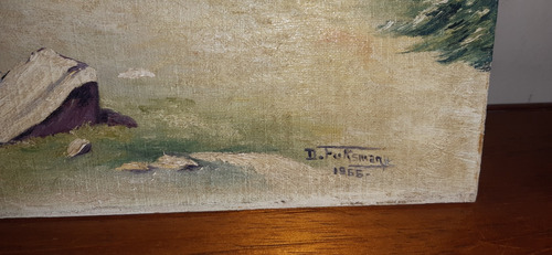 Pintura Al Óleo Sobre Tela Del Año 1955.sin Marco . (Usado)