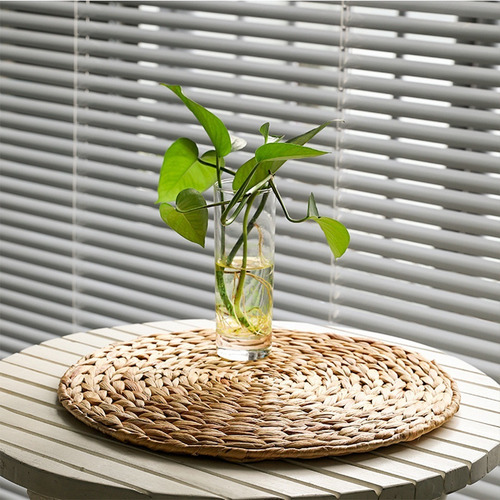 Individual De Mimbre Posa Plato Circular Salvamantel 38 Cm