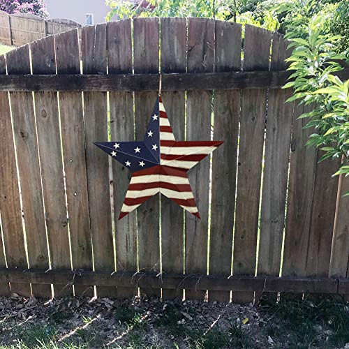 Decoration Hanging Wall Metal Barn Star Patriotic 4th July