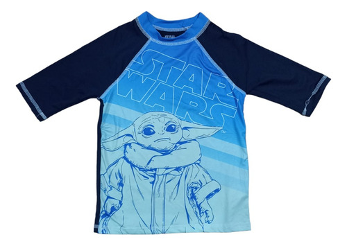 Remera Para Niño Agua/playa  Con Filtro Uv+50 Star Wars 8t