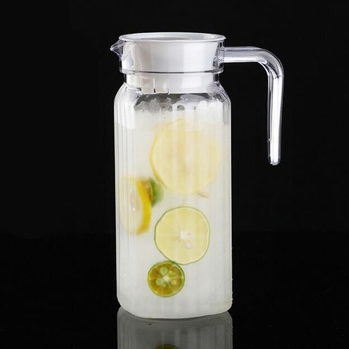 Jarra De Agua De Vidrio Caldera Rayada 800ml