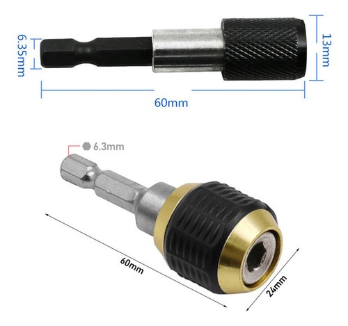 Adaptador De Cambio Rápido De Taladro Agarre Cómodo Brocas
