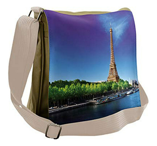 Bolso De Mensajero - Ambesonne Eiffel Tower Bag, Eiffel At S