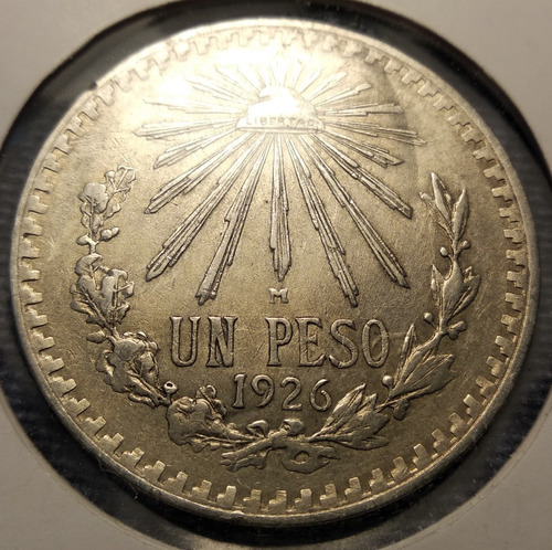 Moneda Un Peso Resplandor 1926, Plata Ley .720