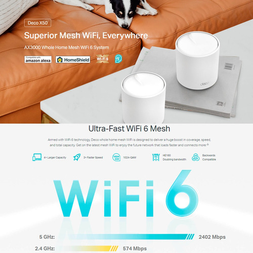 Deco Mesh X50 Pack 3 Sistema Wi-fi 6 Ax3000 Gran Cobertura